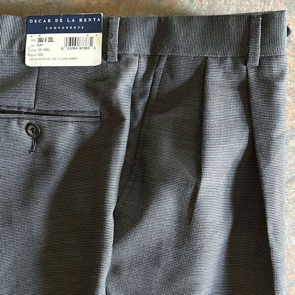 Oscar De La Renta 36x30 Wool Blend Dress Pants Comfort Stretch - Picture 1 of 12